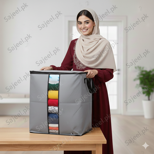 Multipurpose Storage Bag - Grey & Blue 120 GSM