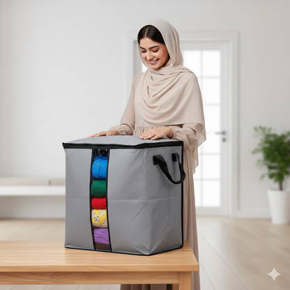 Multipurpose Storage Bag - Grey & Blue 120 GSM