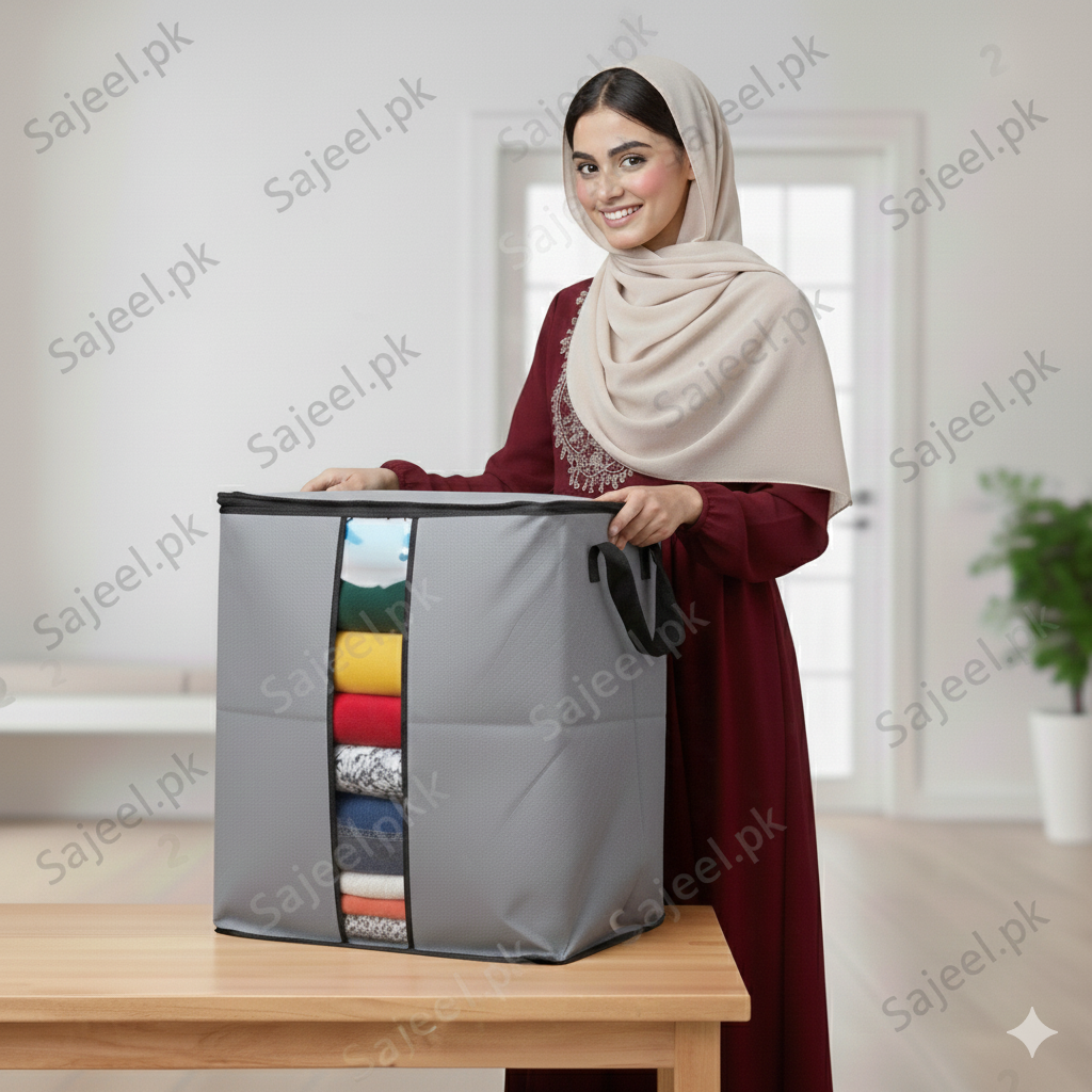 Multipurpose Storage Bag - Grey & Blue 120 GSM