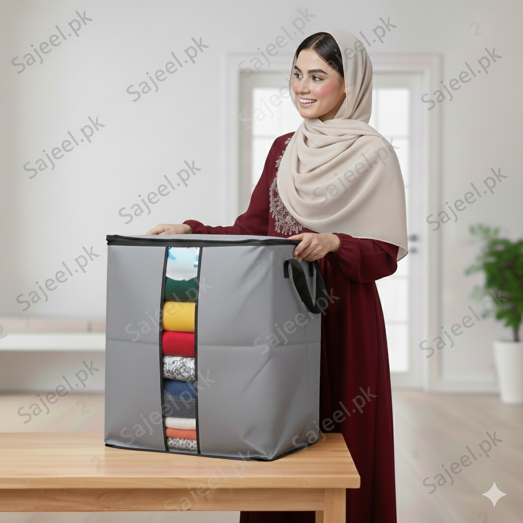 Multipurpose Storage Bag - Grey & Blue 120 GSM