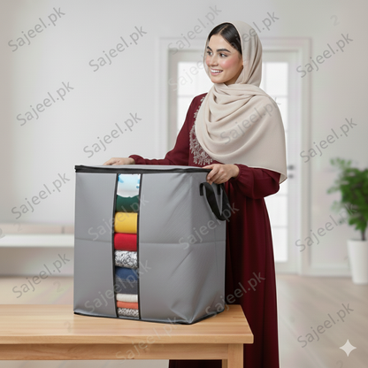 Multipurpose Storage Bag - Grey & Blue 120 GSM